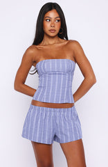 Promise Me This Shorts Navy Check