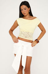 Just Try Me Mini Skirt Off White
