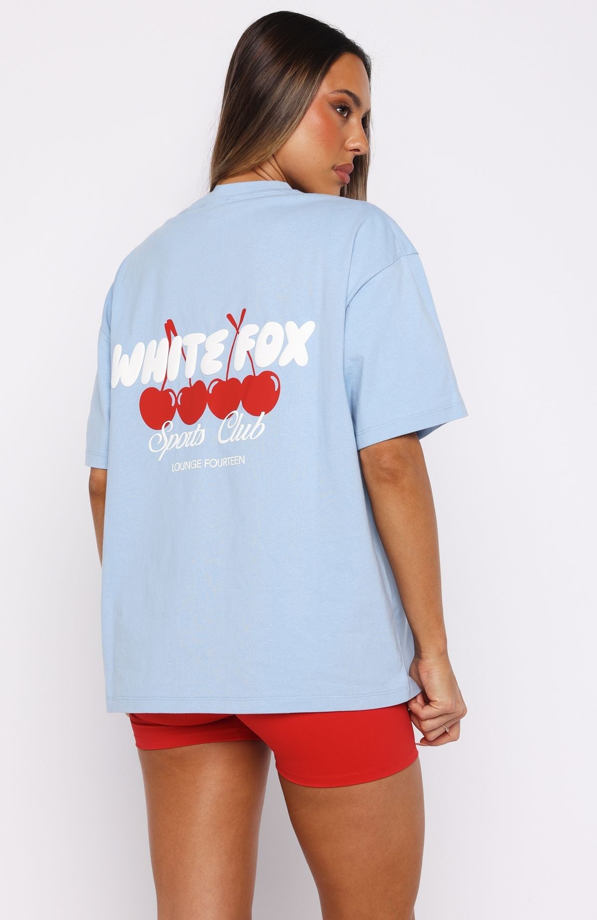 Club 14 Cassie Oversized Tee Blue