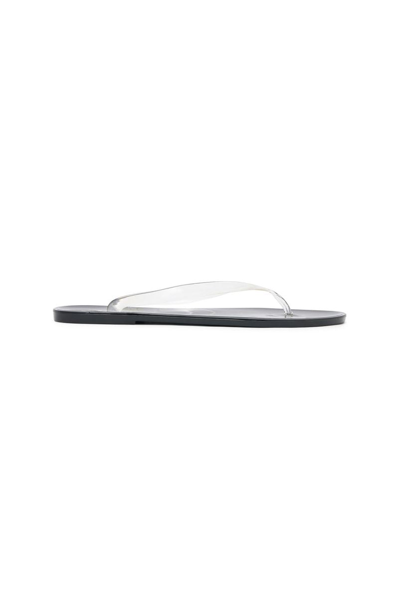 Dean Jelly Thong Sandals Black/Clear
