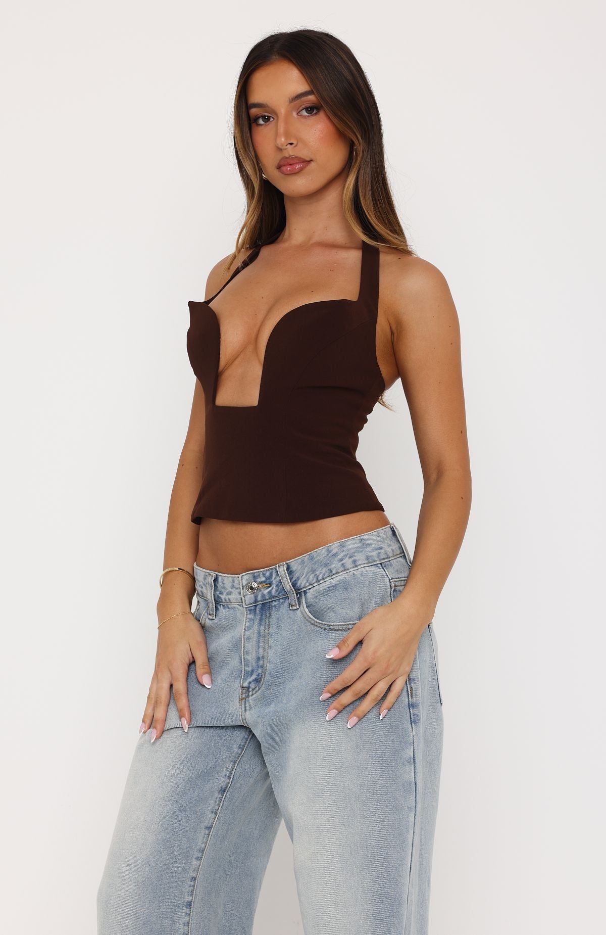 Heart On The Line Bustier Chocolate