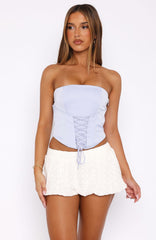 Dreamer's Anthem Strapless Bustier Cornflower Blue