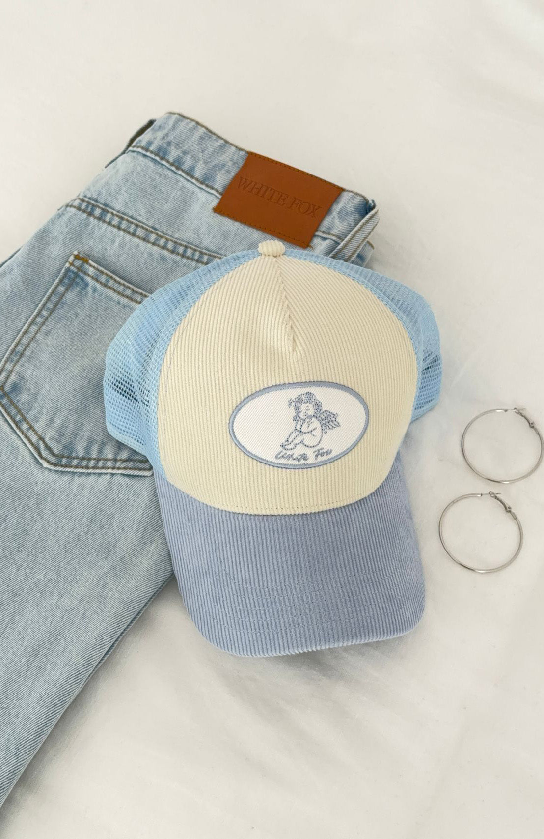 Just Too Cute Cap Baby Blue/Cream