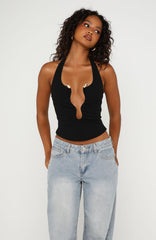 The Less I Know Halter Top Black