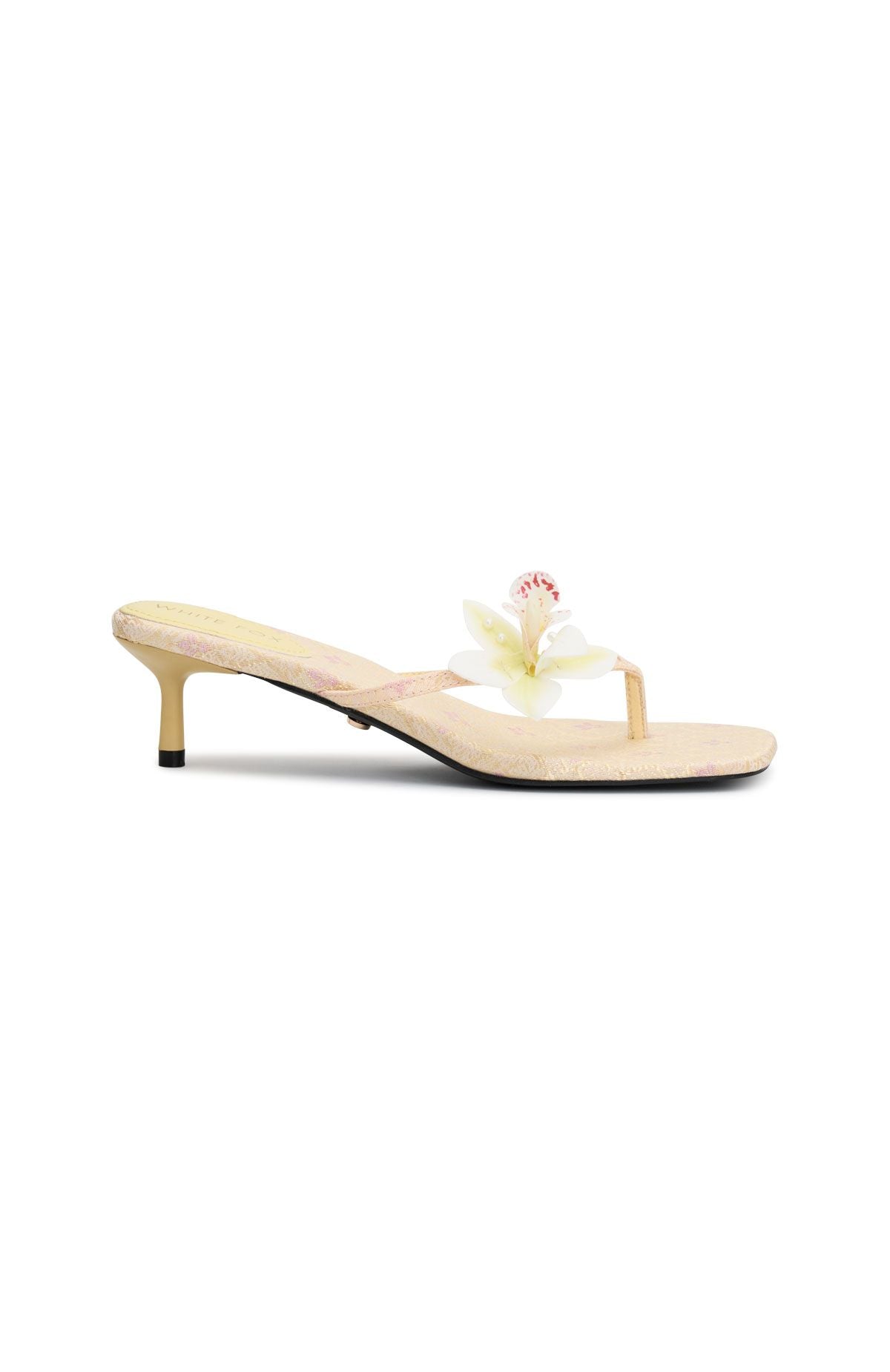 Rhea Orchid Thong Mules Lemon