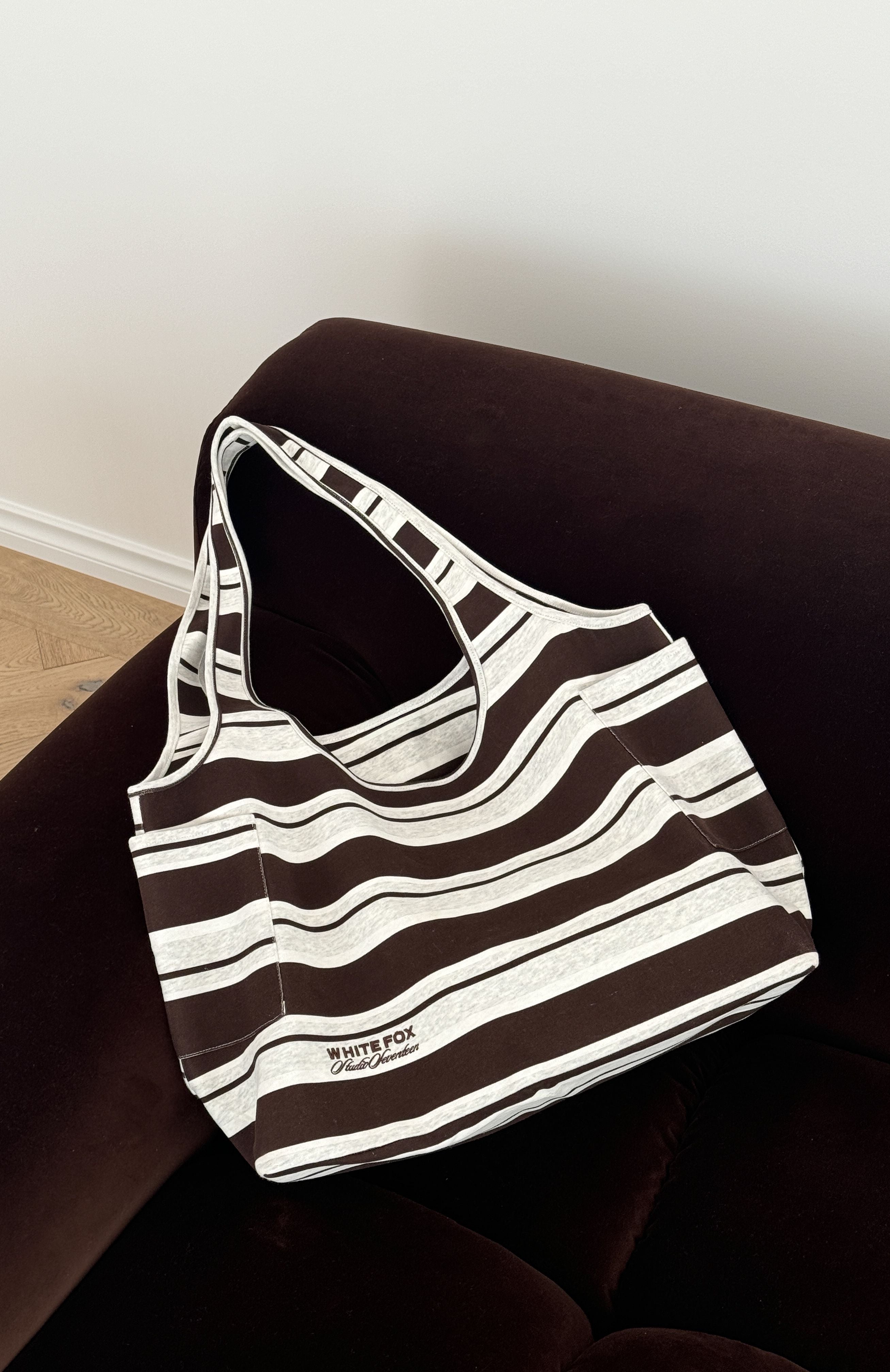 Studio 17 Jules Shoulder Bag Grey Marle Stripe