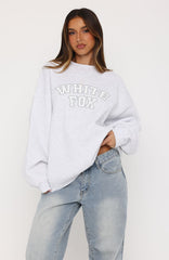 Major Upgrade Oversized Drop Shoulder Sweater Grey Marle