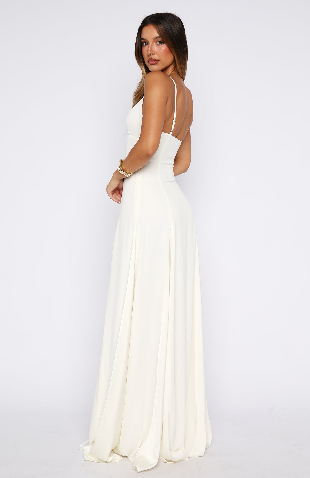 Afterparty Elegance Maxi Dress Off White