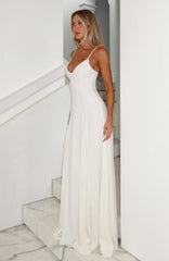 Afterparty Elegance Maxi Dress Off White