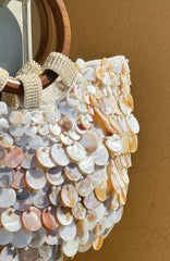 Alessandra Shell Top Handle Bag Cream
