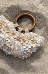 Alessandra Shell Top Handle Bag Cream