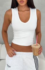 All Around You V Neck Top White