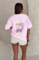 Amalfi Moments Oversized Tee Pink