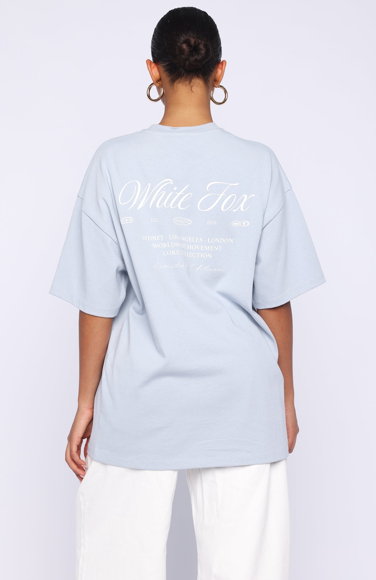At Second Glance Oversized Tee Light Blue
