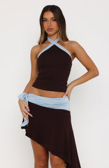 Babyfire Top Choc/Baby Blue