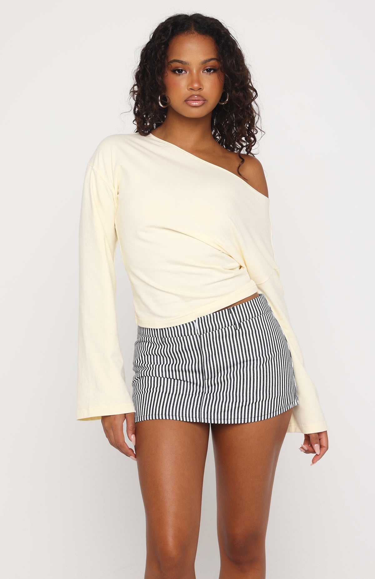 Back To Business Mini Skort Black Stripe