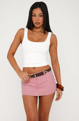 Back To Business Mini Skort Red Stripe