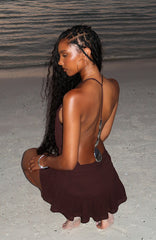 Back To Dazzle Mini Dress Chocolate