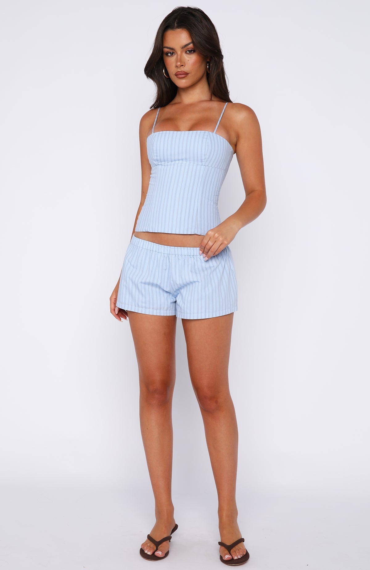 Born To Glow Bustier Blue Stripe