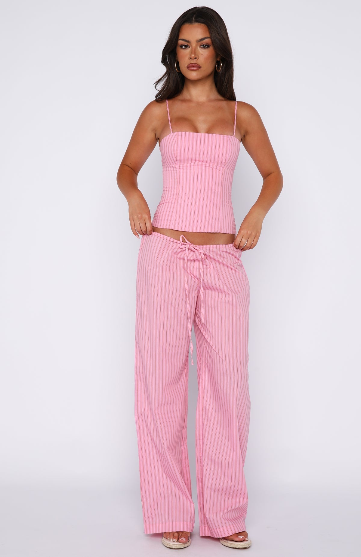 Born To Glow Bustier Pink Stripe