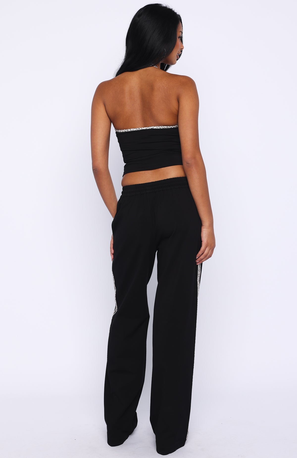 Boss Babe Vibes Track Pants Black
