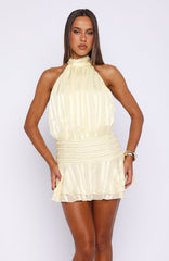 Captivate My Focus Mini Dress Lemon
