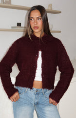 Chill Luxe Knit Cardigan Merlot