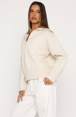 Chrissy Knit Sweater Oat Marle