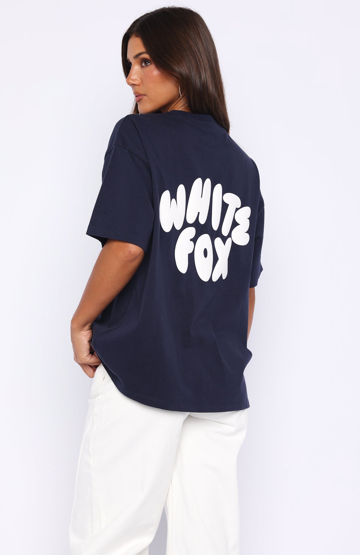 Club 14 Allie Oversized Tee Navy
