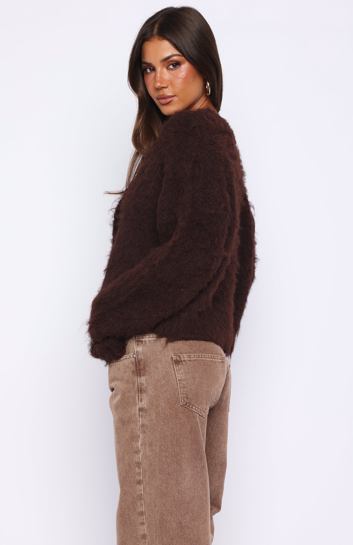 Cozy Vibes Knit Cardigan Chocolate