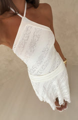 Don't Let Me Go Midi Dress White
