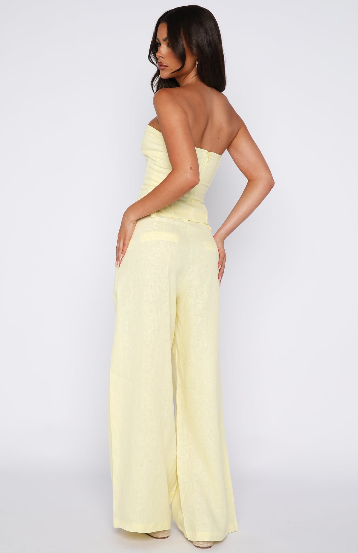Unfinished Feelings Pants Lemon