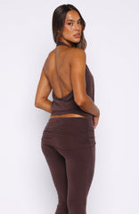 On Display Halter Top Chocolate