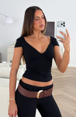 Elevated Babe Short Sleeve Top Black