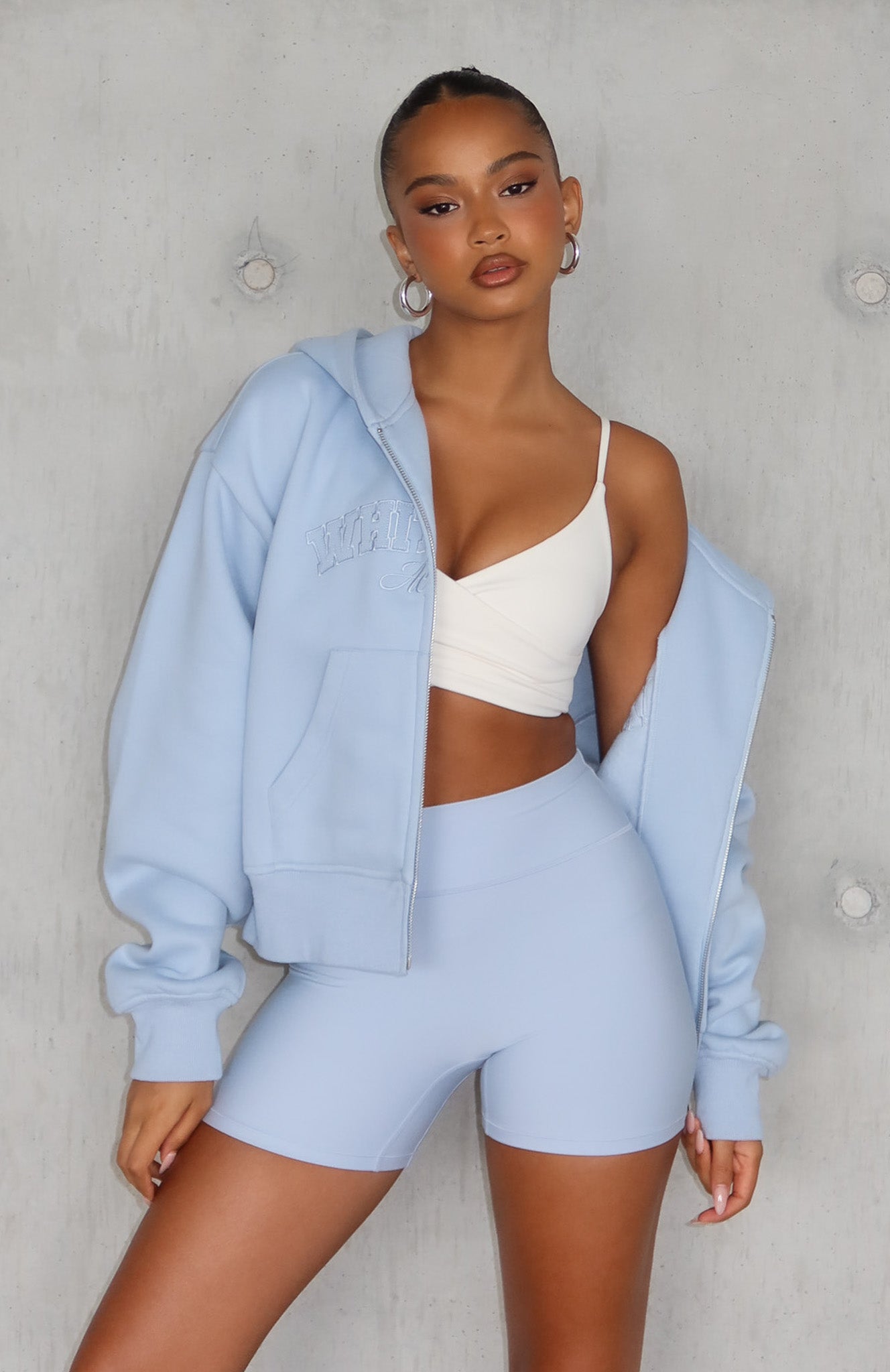 Keep Up High Waisted Shorts 4 Icy Blue
