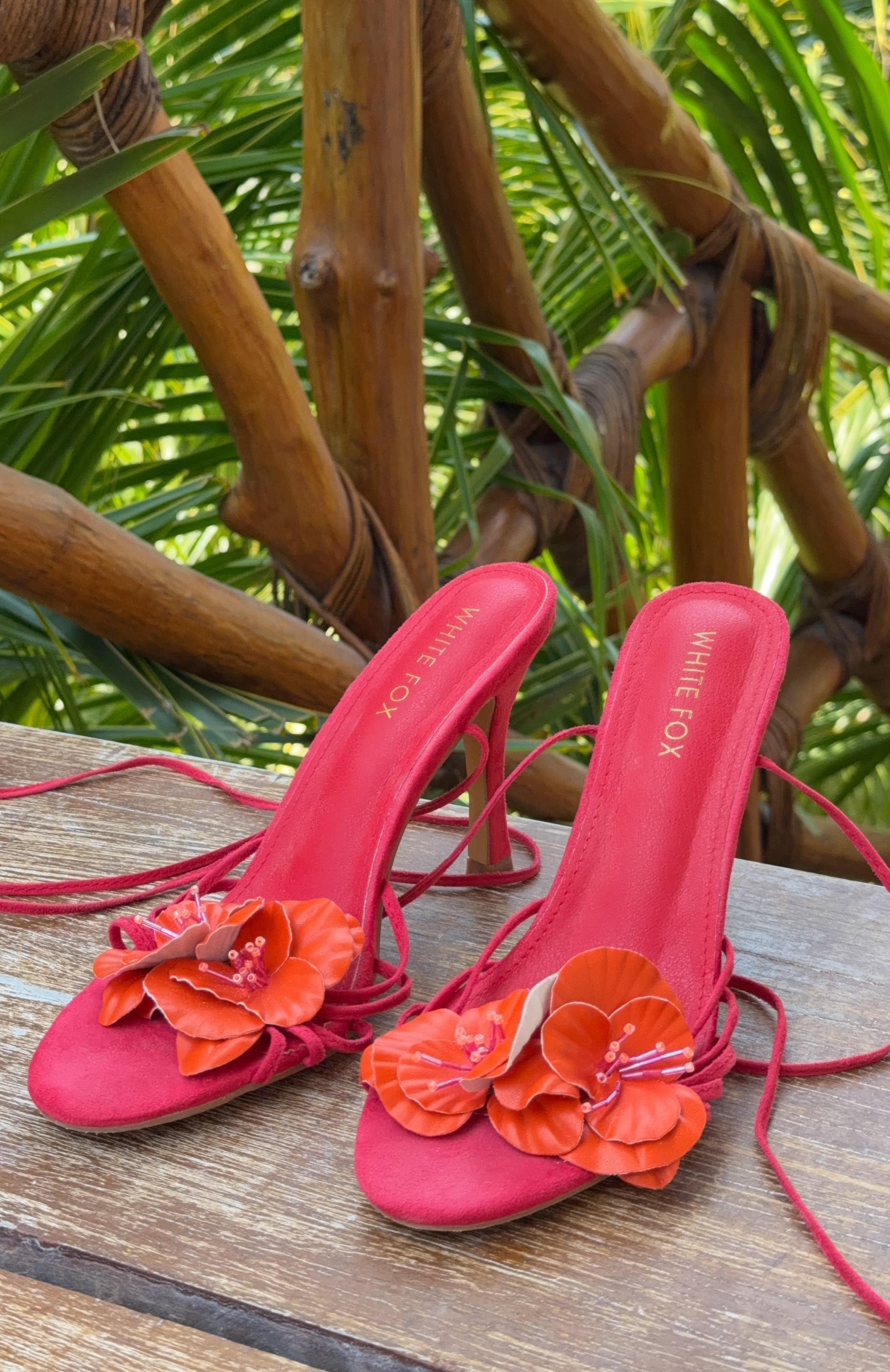 Erina Wrap Heels Raspberry