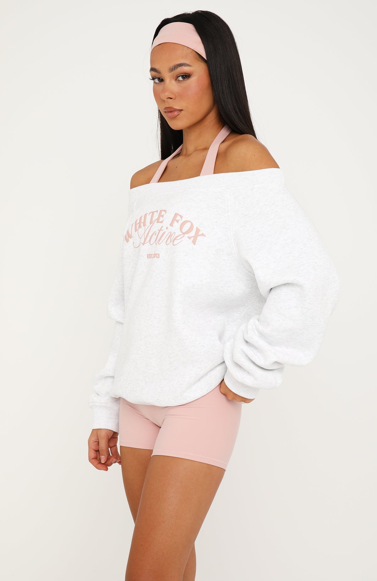 Far Away Off Shoulder Sweater Grey Marle