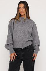Filipa Knit Cardigan Grey Marle