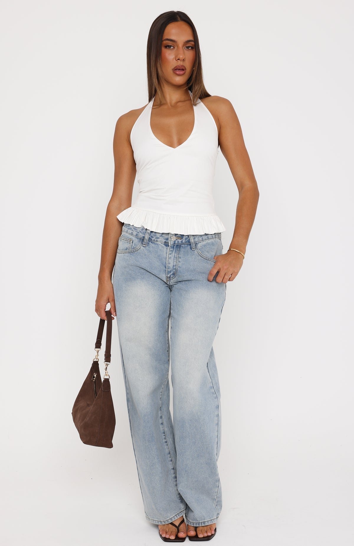 Flirty Fever Halter Top White