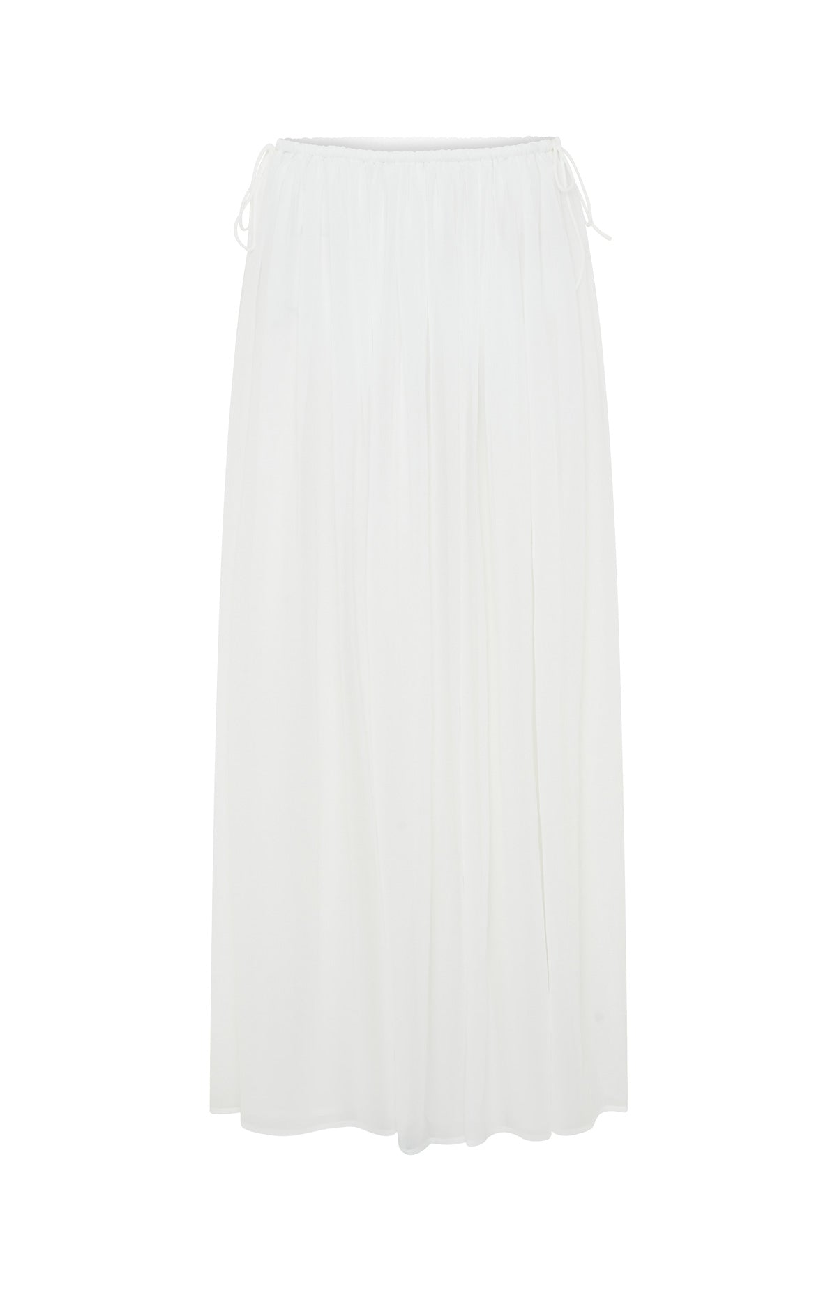 Flounce Flirt Maxi Skirt White