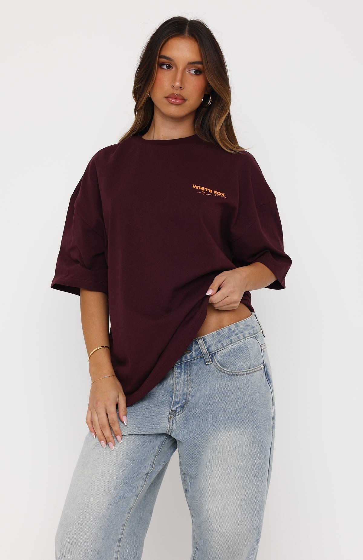 Give It Time Oversized Tee Plum