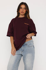 Give It Time Oversized Tee Plum