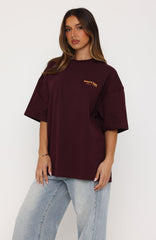 Give It Time Oversized Tee Plum