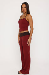 Glow Game Flare Pants Red
