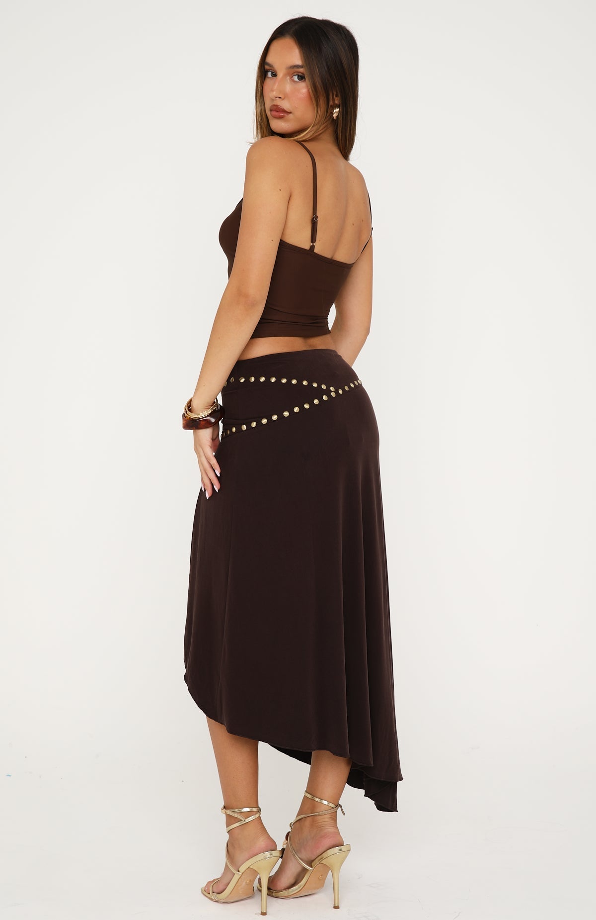 Haute Rebel Midi Skirt Chocolate