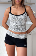 Hear Me Roar Singlet Top Leopard Print