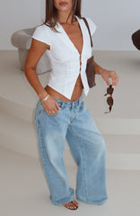Hold Her Short Sleeve Shirt White