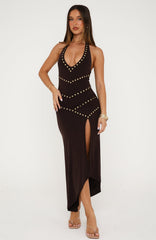 Hot To Handle Midi Dress Chocolate