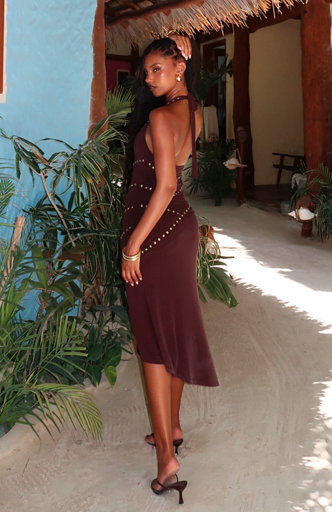 Hot To Handle Midi Dress Chocolate