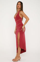 Hot To Handle Midi Dress Raspberry